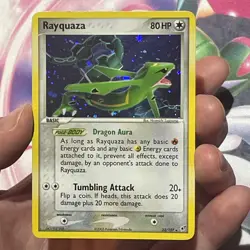 Vintage 2005 Pokemon Rayquaza 22/107 Holo Card MP - Image 2