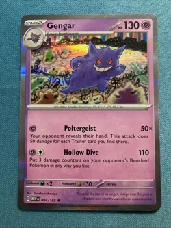 Pokemon TCG Gengar Holo Rare Card 094/165 Scarlet & Violet - Image 1