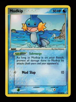 Mudkip 57/100 Common Crystal Guardians Pokemon Card - Image 1