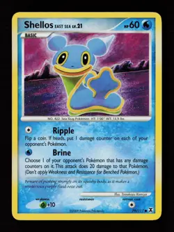 Shellos East Sea 79/111 Common Rising Rivals Pokemon Card - Image 1