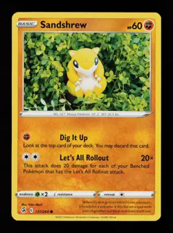 Sandshrew 131/264 Yuka Morii SWSH08: Fusion Strike Pokemon Card - Image 1