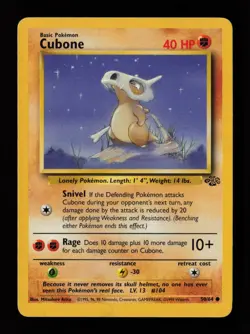 Cubone 50/64 Common Jungle Pokemon Card - Image 1