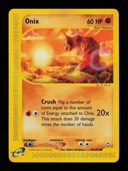 Onix 098/147 Common Aquapolis Pokemon Card - Image 1
