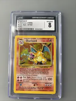 Charizard HOLO CGC 8 Base Set 4/102 1999 Rare Vintage Pokemon Card NM/MINT WOTC - Image 1