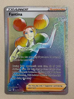 Fantina 206/196 Full Art Secret Rainbow Rare Lost Origin Pokemon Card TCG - Image 1
