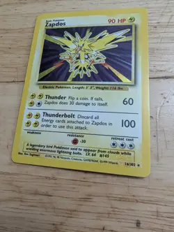 VTG 1999 Pokemon Zapdos Base Set Holo 16/102 WOTC Rare Card - Image 4