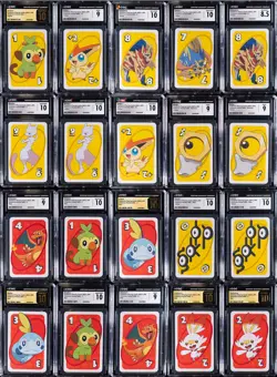 Lot of (20) 2021 Pokemon Japanese Pocket Uno Playing Cards CGC-Graded - Image 1