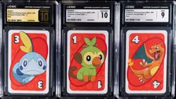 Lot of (20) 2021 Pokemon Japanese Pocket Uno Playing Cards CGC-Graded - Image 4