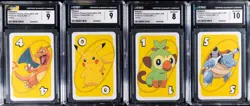Lot of (13) 2021 Pokemon JPN Pocket Uno Playing Cards Yellow/Green CGC-Graded - Image 2