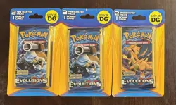 Pokemon TCG Evolutions 2x Mini Booster Packs + Bonus Card (Lot of 3) - Image 1