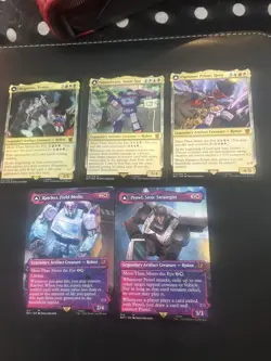 prowl, ratchet megatron soundwave optimus prime mtg shattered glass cards - Image 1