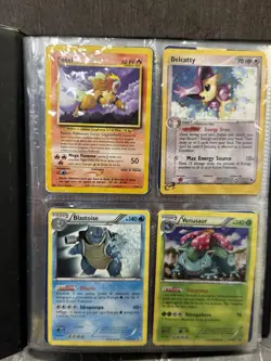 Lotto Pokemon Vintage Anni 2000 Con Raccoglitore Venosaur Blastoise Eevee - Image 2