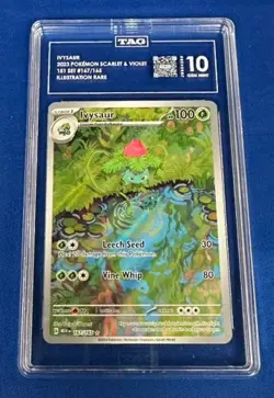 Ivysaur Pokemon SV 151 Illustration Rare 167/165 Gem Mint TAG 10 - Image 1