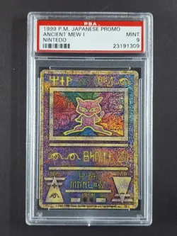 1999 Pokemon ANCIENT MEW I Movie Promo "Nintedo" Error Print Japanese PSA 9 - Image 1