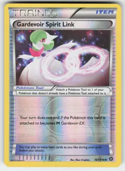 Gardevoir Spirit Link 101/114 Uncommon Steam Siege Pokemon Reverse Holo NM - Image 1