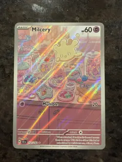 Pokemon TCG Stellar Crown Milcery Illustration Rare Holo Card 152/142 - Image 1