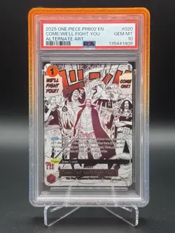 One Piece OP09-020 R Card PSA 10 'Come On!! We'll Fight You!!' English - Image 2