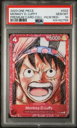 2023 ONE PIECE PREMIUM COLLECTION ONE PIECE FILM RED-#022 MONKEY D. LUFFY PSA 10 - Image 1