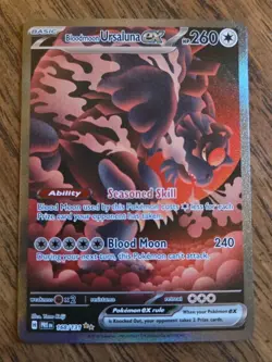 Blood Moon Ursaluna EX Prismatic Evolutions Card 168/131 Pokemon Card - Image 1