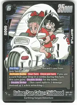 Bulma/Son Goku : Childhood SB01-057 SR Dragon Ball Super Card - Image 2