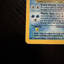 Pokemon TCG Vaporeon Holo Rare Card 12/64 Jungle Set, Vintage 1999 LP - Image 3