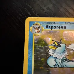 Pokemon TCG Vaporeon Holo Rare Card 12/64 Jungle Set, Vintage 1999 LP - Image 4