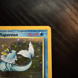 Pokemon TCG Vaporeon Holo Rare Card 12/64 Jungle Set, Vintage 1999 LP - Image 5