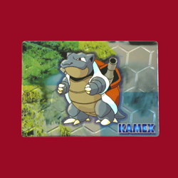 BLASTOISE (KAMEX)--JAPANESE MEIJI EMBOSSED PROMO FOIL POKEMON CARD - Image 1