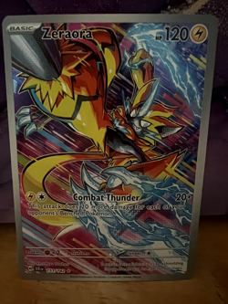 Pokemon TCG Zeraora 151/142 Stellar Crown Holo Card Illustration Rare Full Art - Image 1