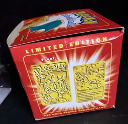 FACTORY SEALED! 1999 Burger King Pokemon Charizard 23K Gold Plated Card - Image 3