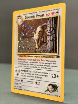 Giovanni’s Persian 8/132 Holo Rare Gym Challenge Pokemon Card Unlimited LP - Image 3