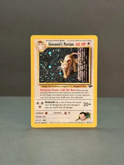 Giovanni’s Persian 8/132 Holo Rare Gym Challenge Pokemon Card Unlimited LP - Image 4