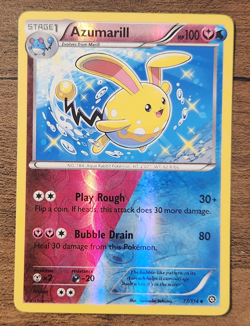 Azumarill 77/114 LP Reverse Holo 2016 Pokemon XY Steam Siege Dual Eng Fairy Card - Image 1