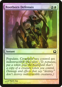 Rootborn Defenses - Return to Ravnica - FOIL #19 MAGIC CARD MTG PLYD - Image 1