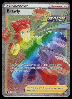 Pokemon Card - Brawly Chilling Reign 212/198 Secret Rare - Image 1