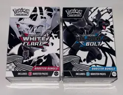 Pokemon Cards Scarlet & Violet BLACK BOLT + WHITE FLARE Sealed Booster Bundle - Image 1