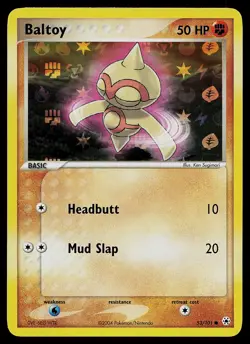 Pokemon Card - Baltoy Hidden Legends 53/101 Common Reverse Holo - Image 1