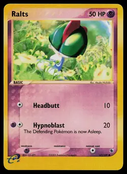 Pokemon Card - Ralts Ruby & Sapphire 67/109 Reverse Holo Common - Image 1