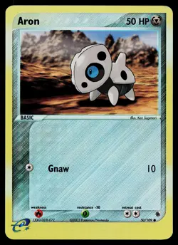 Pokemon Card - Aron Ruby and Sapphire 50/109 Common Reverse Holo - Image 1
