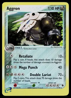 Pokemon Card - Aggron Ruby and Sapphire 1/109 Rare Reverse Holo - Image 1