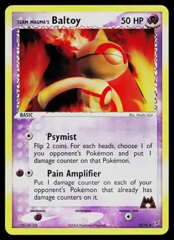 Pokemon Card - Team Magma's Baltoy Team Magma vs Team Aqua 32/95 Reverse Holo - Image 1