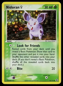 Pokemon Card - Nidoran F FireRed & LeafGreen 70/112 Reverse Holo Common - Image 1