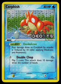 Pokemon Card - Corphish Deoxys 57/107 Reverse Holo Stamped - Image 1