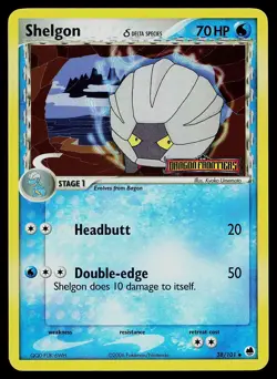 Pokemon Card - Shelgon Dragon Frontiers 38/101 Reverse Holo Stamped - Image 1