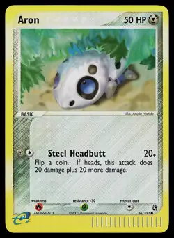 Pokemon Card - Aron Sandstorm 56/100 Reverse Holo Common - Image 1