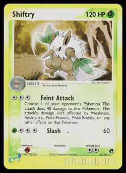 Pokemon Card - Shiftry Sandstorm 22/100 Reverse Holo Rare - Image 1
