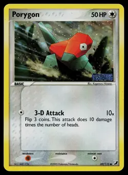 Pokemon Card - Porygon Unseen Forces 69/115 Reverse Holo Stamped - Image 1