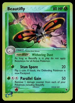 Pokemon Card - Beautifly Ruby & Sapphire 2/109 Holo Reverse Holo Rare - Image 1