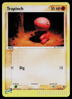 Pokemon Card - Trapinch Dragon 78/97 Reverse Holo Common - Image 1