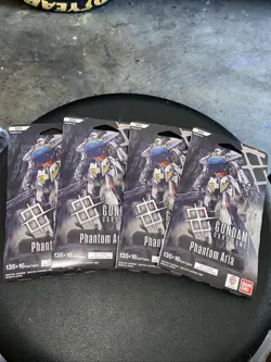 Bandai Gundam GD04 Phantom Aria Sleeved Booster Packs Cards *Lot Of 4* Sealed - Image 1